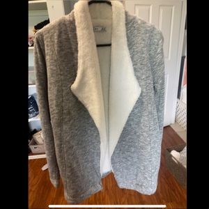 DEX Sherpa lined cardigan